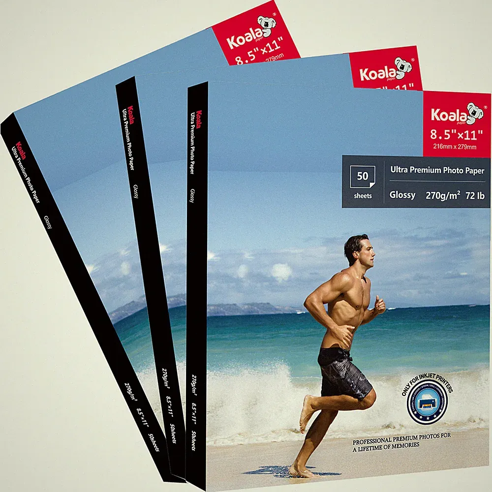 150 Sheets Koala Ultra Premium Glossy Photo Paper 8.5x11 for Inkjet Printer 72lb