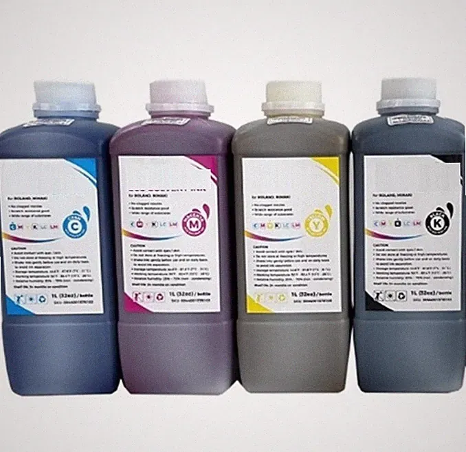 4 x PREMIUM BULK UV INK REFILL FOR KYOCERA PRINTHEADS (4,000ML - CYMK)