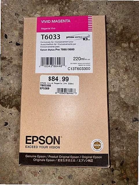 EPSON T6033 VIVID MAGENTA 220ml INK STYLUS PRO 7800 9800 7880 9880 #3
