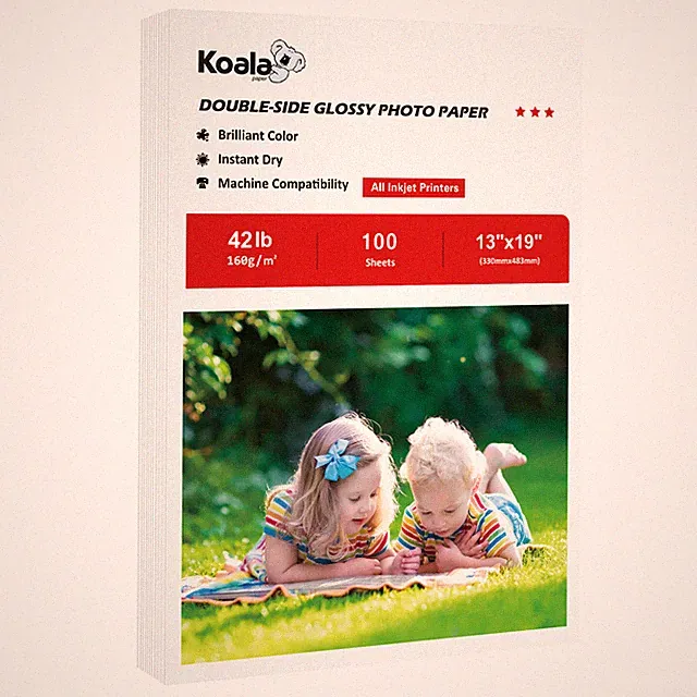 Koala Double Sided inkjet Photo Paper 13x19 Glossy 100 Sheets 42lb for Epson HP