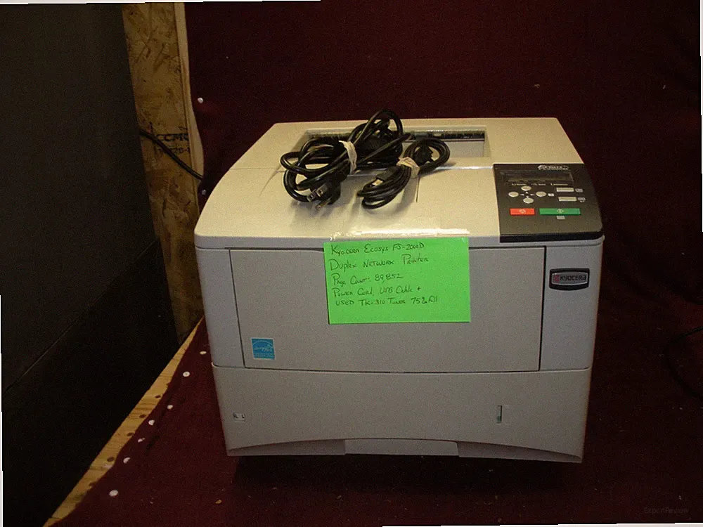 Kyocera Ecosys FS-2000D Duplex Network Printer Pg Count 89,852 w/Toner