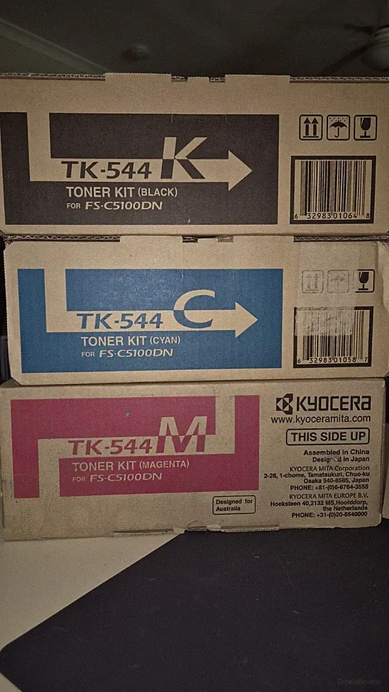 Kyocera Genuine/Original TK554 Printer Toner Ink Cartridge Black Cyan Magenta