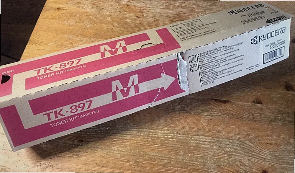 Kyocera Magenta Toner Kit TK-897M Genuine Printer Ink Cartridge 1T02K0BUS0