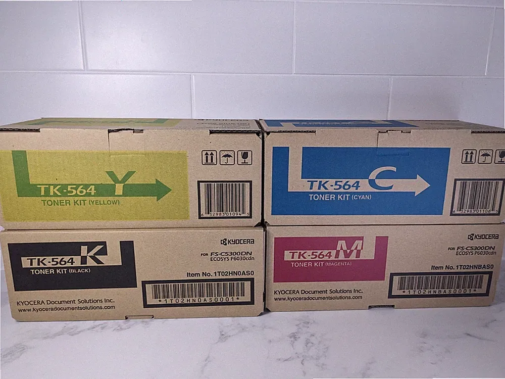 Kyocera Toner Kit Printer Ink Cartridges x 4 TK564 Ecosys P6030cdn FS-C5300DN