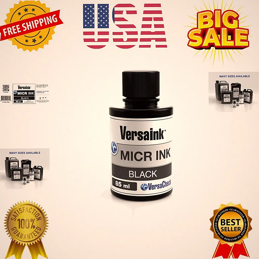 Nano Black MICR Ink -85ml – Magnetic Ink for Check Printers and All-in-One In...