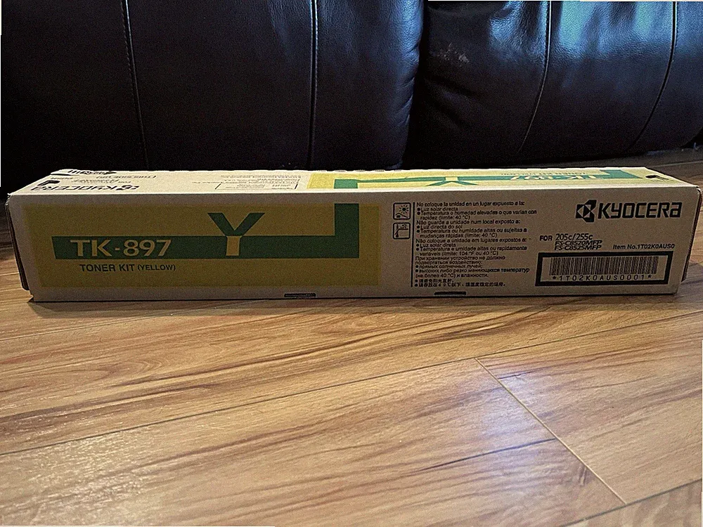 New Kyocera Yellow Toner Kit TK-897Y Genuine Printer Ink Cartridge No Exp. Date